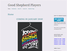 Tablet Screenshot of goodshepherdplayers.com